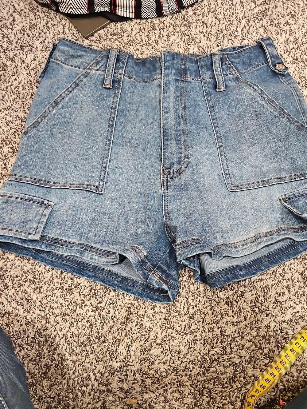 Forever 21 Light Blue Denim High-Rise Shorts